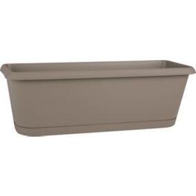 Jardinière Chorus Taupe 50 cm Résistante