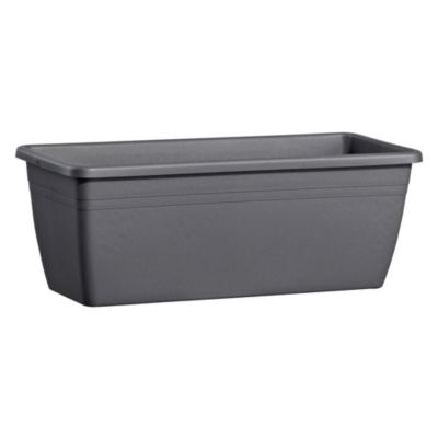 Jardinière Day R plastique gris anthracite 50 x 14,5 cm Deroma