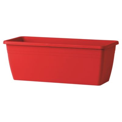 Jardinière Day R plastique rouge 14,5 x 50 cm Deroma