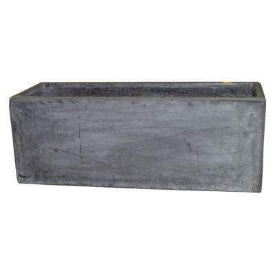 Jardinière en fibres d'argile gris long.60 cm