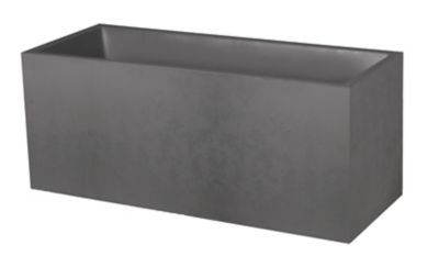 Jardinière plastique Eda anthracite 99,5 x 39,5 x h.43,5 cm