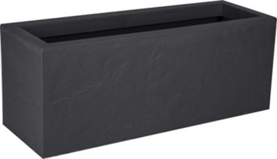 Jardinière plastique EDA Durdica Up anthracite 79,5 x 29,5 x h.29,5 cm