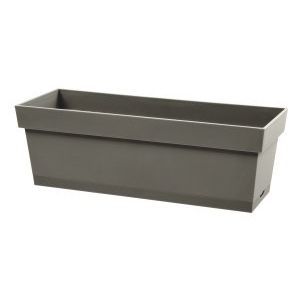 Eda Jardinière Toscane Avec Plateau - 50x18x16.7 Cm, Vert Laurier, Pour Balcon Ou Rebord De Fenêtre, Résistante
