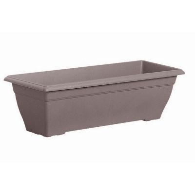 Jardinière Prisca en plastique taupe long.50 cm