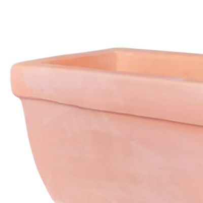 Jardinière terre cuite Blooma Mali effet blanchi 30 x 15 x h.15 cm