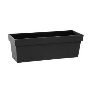 Jardinière Toscane en polypropylène anthracite long.60 cm
