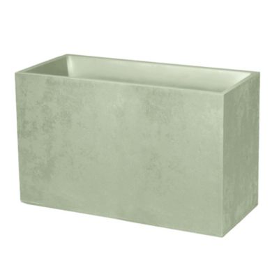 Jardinière vert amande L.99,5 x l.39,5 x H.39,5 x P.9,95cm Poetic Basalt