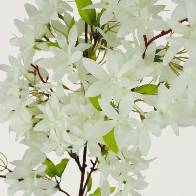 Jasmin artificiel en tige blanc 100cm lot de 2