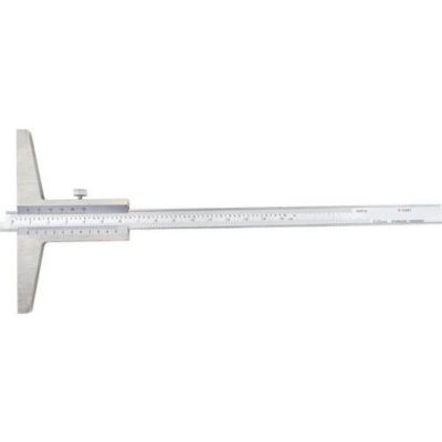 Jauge de profondeur monobloc 0-150 mm, acier inoxydable trempé, graduation gravée