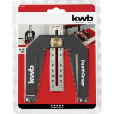 Jauge de réglage kwb 092100 pour fraisage supérieur et scies circulaires de table - mesure 0-100 mm