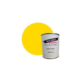 Jaune Citron Peinture bois int/ext aspect velours-satin Aqua Bois Jaune Citron - 750 ml