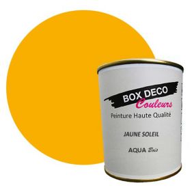 Jaune Soleil Peinture bois int/ext aspect velours-satin Aqua Bois Jaune Soleil - 750 ml