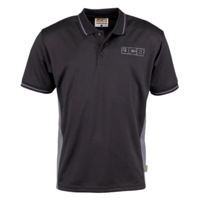JCB D+IB Trade Black Performance Polo Shirt M