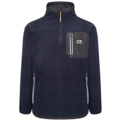 JCB DK9T Trade Heavyweight 1/4 Zip Navy Tech Fleece S