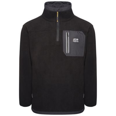 JCB DK9W Trade Heavyweight 1/4 Zip Black Tech Fleece S