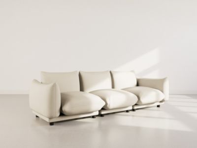 Jeanne - Canapé modulable 3 places en velours texturé - Best Mobilier