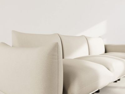 Jeanne - Canapé modulable 3 places en velours texturé - Best Mobilier