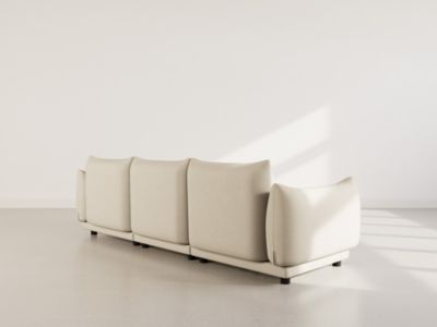 Jeanne - Canapé modulable 3 places en velours texturé - Best Mobilier