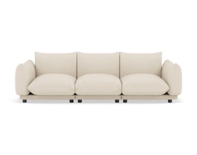 Jeanne - Canapé modulable 3 places en velours texturé - Best Mobilier