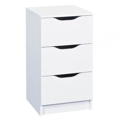 JENNY BLANC - Chiffonnier 3 Tiroirs Coloris Blanc