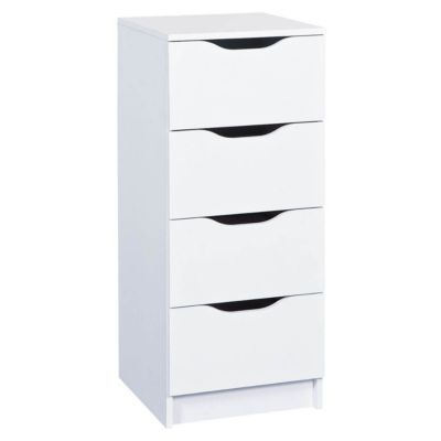 JENNY BLANC - Chiffonnier 4 Tiroirs Coloris Blanc