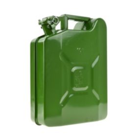 Jerrican essence en métal avec bouchon hermétique    Vert   10 L