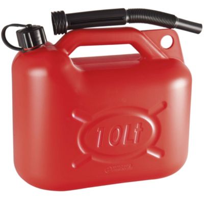Jerrican plastique 10 litres - Rouge