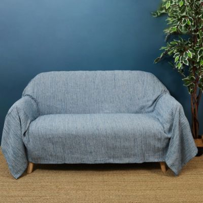 Jeté de Canapé - HOME DECO FACTORY - Bleu - Doux - Confortable