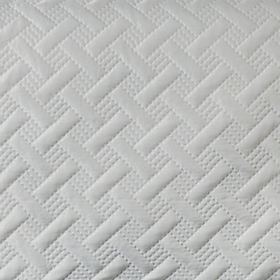 Jeté de lit aux formes géométriques surpiquées (250x260 cm - Ecru)
