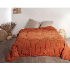 Jeté de lit Calisson (250x260 cm - Rouge Orangé)