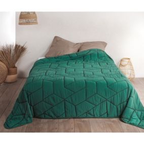 Jeté de lit Calisson (250x260 cm - Vert emeraude)