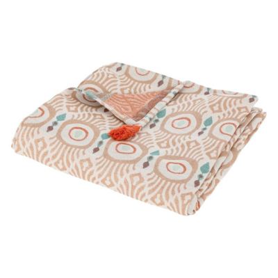 Jeté de lit Ikat jacquard 130x170cm - Atmosphera