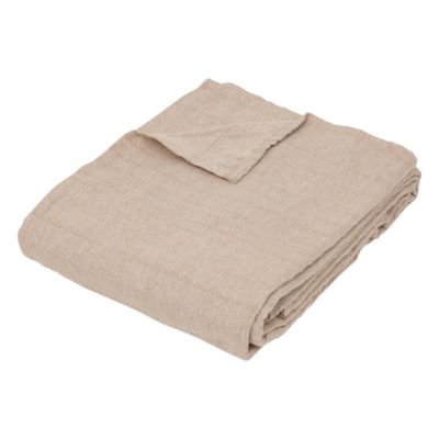 Jeté de lit Pollie coton 220x240cm- Beige- Atmosphera