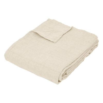 Jeté de lit Pollie coton 220x240cm- Beige clair- Atmosphera