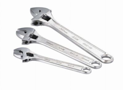 Jeu 3 clés à molette chromées 6, 8 et 10 pouces - set 54-CL - acier chrome-vanadium
