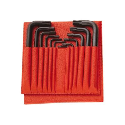 Jeu de 12 clés mâles Torx en acier trempé en trousse - 89.JL12