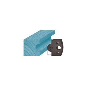 Jeu de 2 contre-fers profilés Ht. 38 x 4 mm G de loup A14 pour porte-outils de toupie - Diamwood