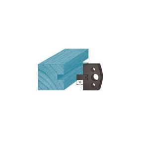 Jeu de 2 contre-fers profilés Ht. 38 x 4 mm rainure 8 mm A94 pour porte-outils de toupie - Diamwood