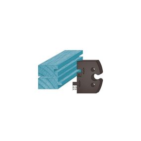 Jeu de 2 contre-fers profilés Ht. 48 x 5,3 mm languette / rainure 5 mm A201 pour porte-outils de toupie - Diamwood