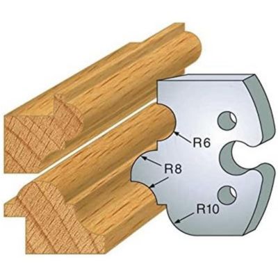 Jeu de 2 Fers Profilés Acier HT 50 x 5,5 mm - N 233 Multi-profil - Outil de menuiserie - Diamwood
