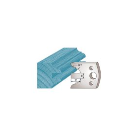 Jeu de 2 fers profilés Ht. 40 x 4 mm profil avt 15 mm M98 pour porte-outils de toupie - Diamwood