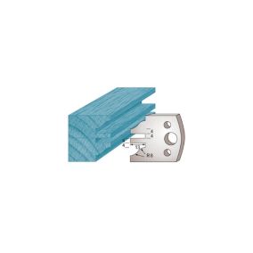 Jeu de 2 fers profilés Ht. 40 x 4 mm profil / contre-profil M97 pour porte-outils de toupie - Diamwood