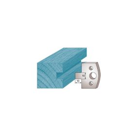 Jeu de 2 fers profilés Ht. 40 x 4 mm rainure 10 mm M91 pour porte-outils de toupie - Diamwood
