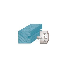 Jeu de 2 fers profilés Ht. 40 x 4 mm rainure 8 mm M94 pour porte-outils de toupie - Diamwood
