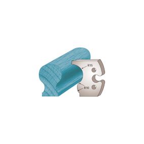 Jeu de 2 fers profilés Ht. 50 x 5,5 mm main courante M229 pour porte-outils de toupie - Diamwood