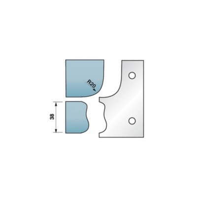 Jeu De 2 Fers De Toupie Corniche - Hauteur 40 Mm, épaisseur 4 Mm - Pour Porte-outils à Plots 24 Mm