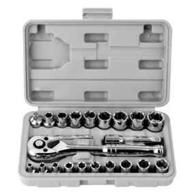 Jeu de 22 douilles CRV, 1/4"" 3/8"" hexagonale interne, clé à cliquet 72 dents, outils de réparation automobile, HVKHHMMAM22PCS