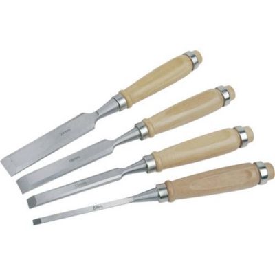 Jeu de 4 ciseaux à bois professionnels CK AV10010 - lames acier trempé 6,5/13/19/25 mm