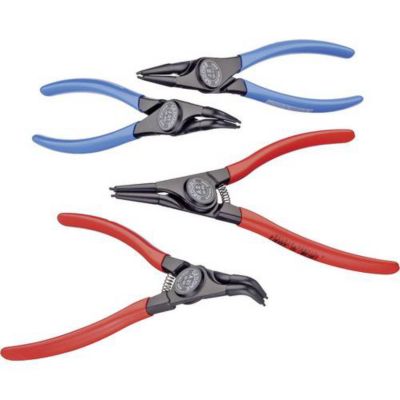 Jeu de 4 pinces pour circlips Gedore 6701030 - 19 à 60 mm, becs droits et coudés
