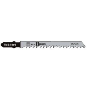 Jeu de 5 lames de scie sauteuse pour le bois 75mm - HANGER - TMB7506